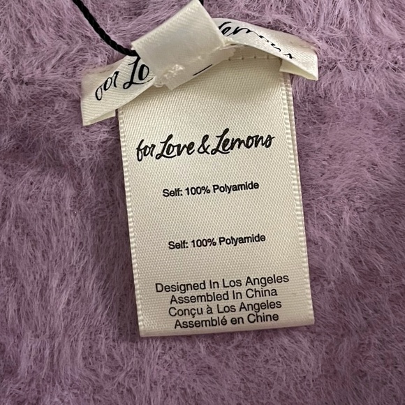For Love and Lemons • NWT Lilac Lavender Fuzzy Cozy Mini Shorts - Picture 7 of 8